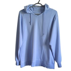 Athleta‎ Sundown Hoodie Sweatshirt Swallowtail Blue Size Small Oversized